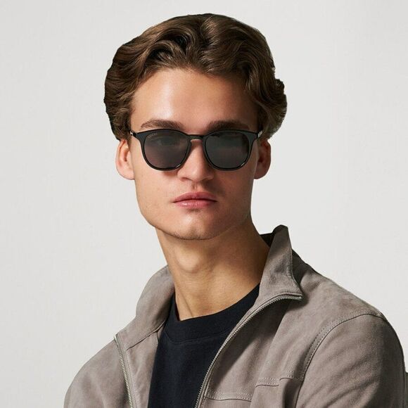 NEW Gucci GG1157S 001 Black Grey Round Unisex Sunglasses - Picture 1 of 15